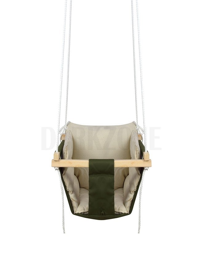 DARKZONE Swing Jhula for Kids Baby's Children Folding and Washable 0-8 Years Garden Jhula for Babies for Indoor Outdoo (Green Light Green) - Image 3
